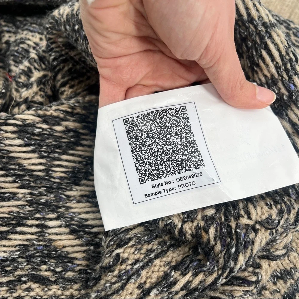 Free People Mt. Snow "SKI" Half Zip Collared Winter Knit Pullover Tunic Sweater - Picture 11 of 11